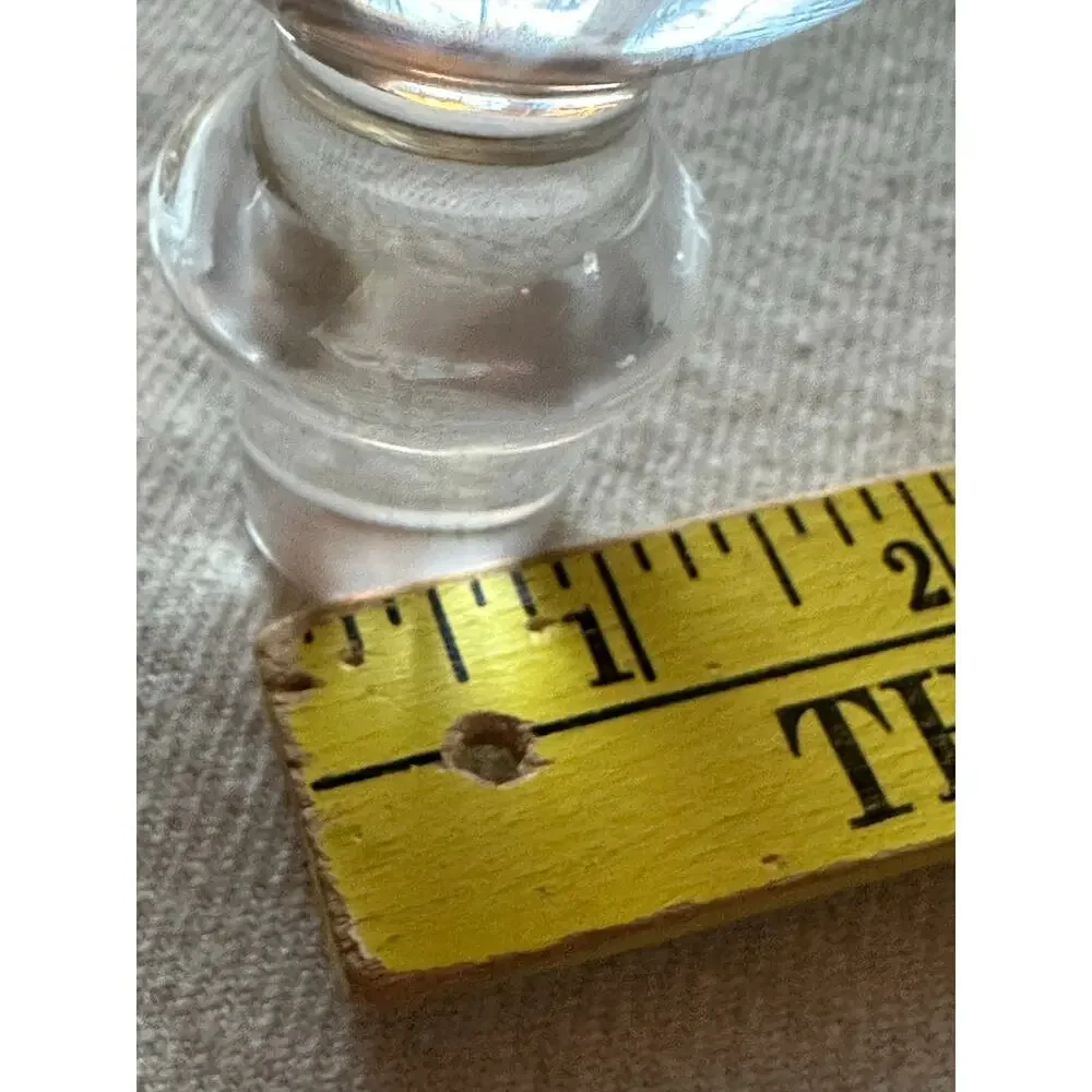 Vintage Ball Art Glass Decanter Stopper gold plated Mid-Century Modern